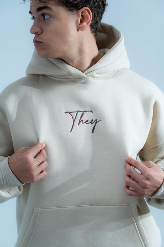 Beige Oversized Hoodie – Unisex