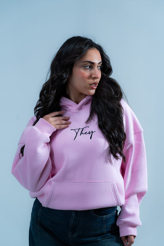 Baby Pink Oversized Hoodie – Women