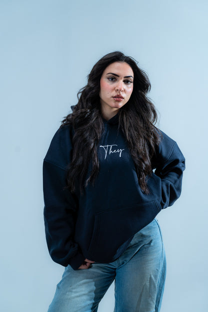 Navy Oversized Hoodie – Women